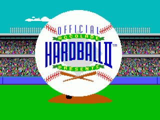 Hardball II title screen for Amiga